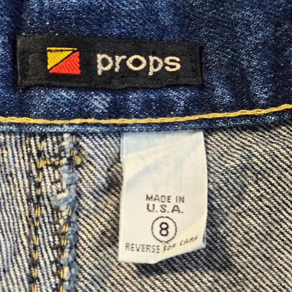 Vintage Props High Waisted Pleated Mom Jeans Medium Wash Western Womens 8 25 USA